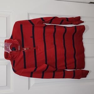 Kids Long Sleeve Quarter Zip Polo Shirt